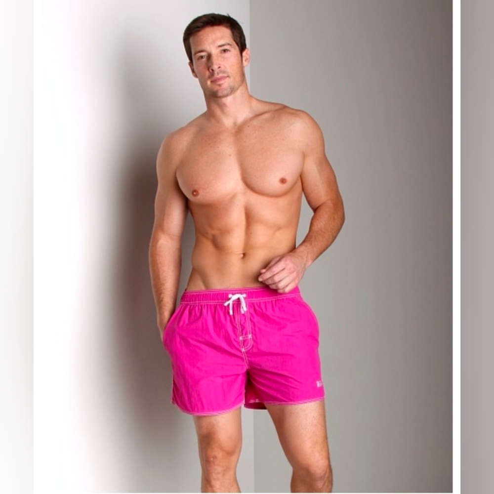 Hugo Boss Lobster Swim Shorts Pink Small